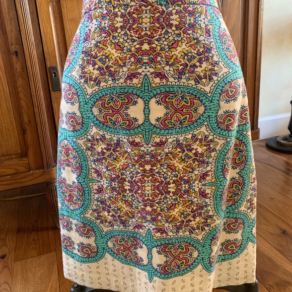 Maeve print linen skirt size 10 - Picture 3 of 10